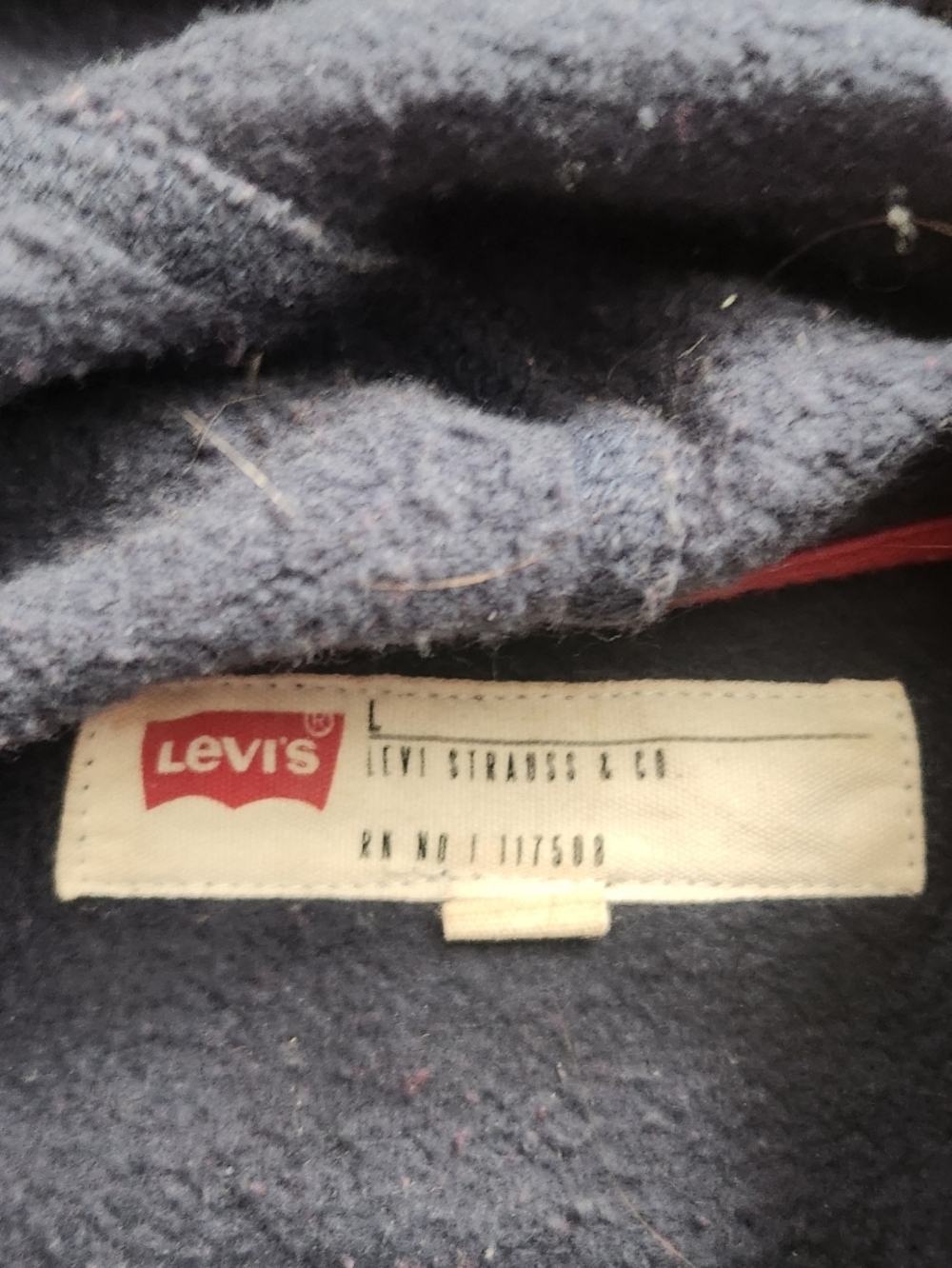Levi's Navy Colorblock Hoodie - Picture 3 of 5
